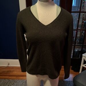 Ann Taylor Factory V-Neck Cashmere Sweater — Size M